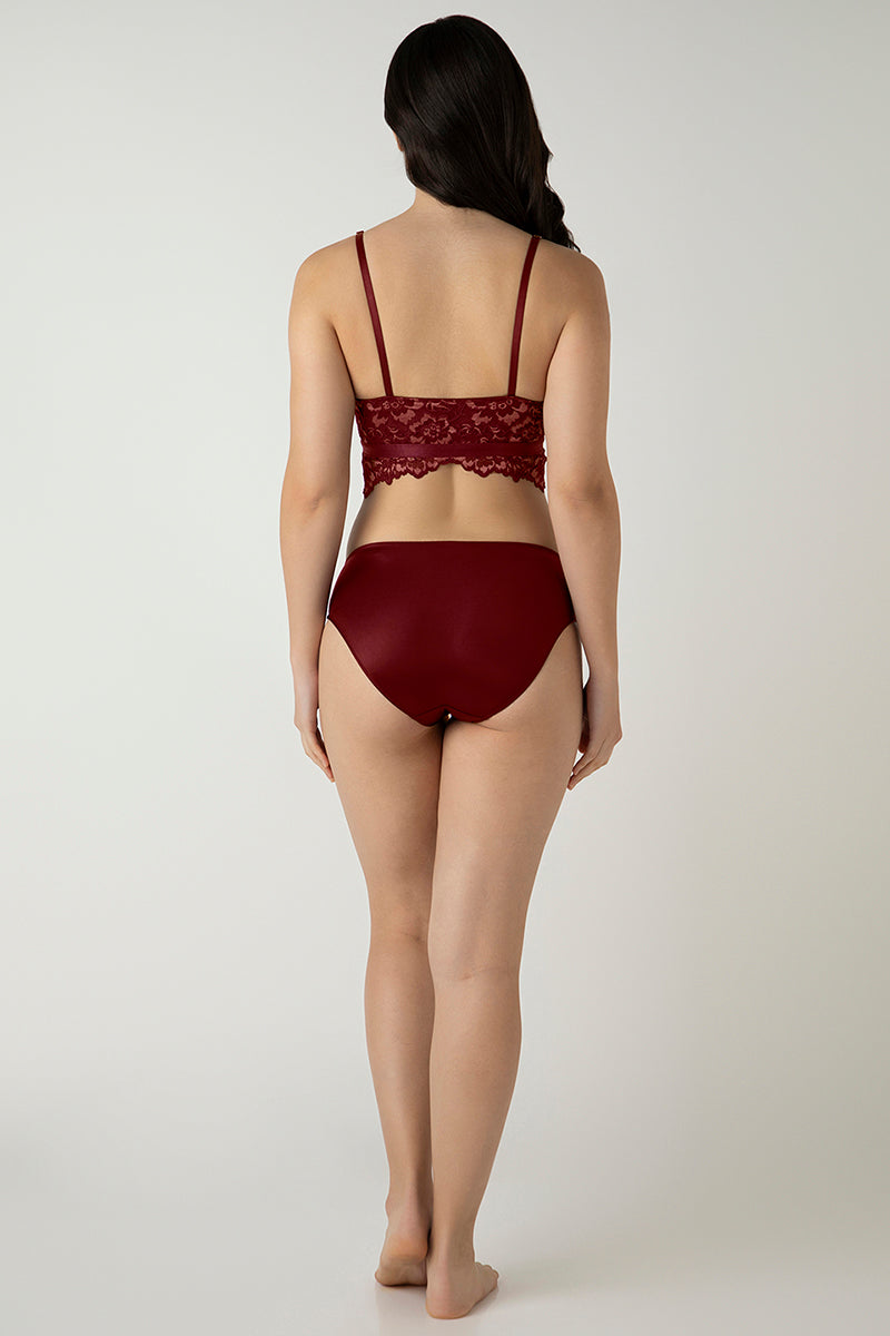 AMANTE Femme Lace Padded Non-Wired Demi Bra