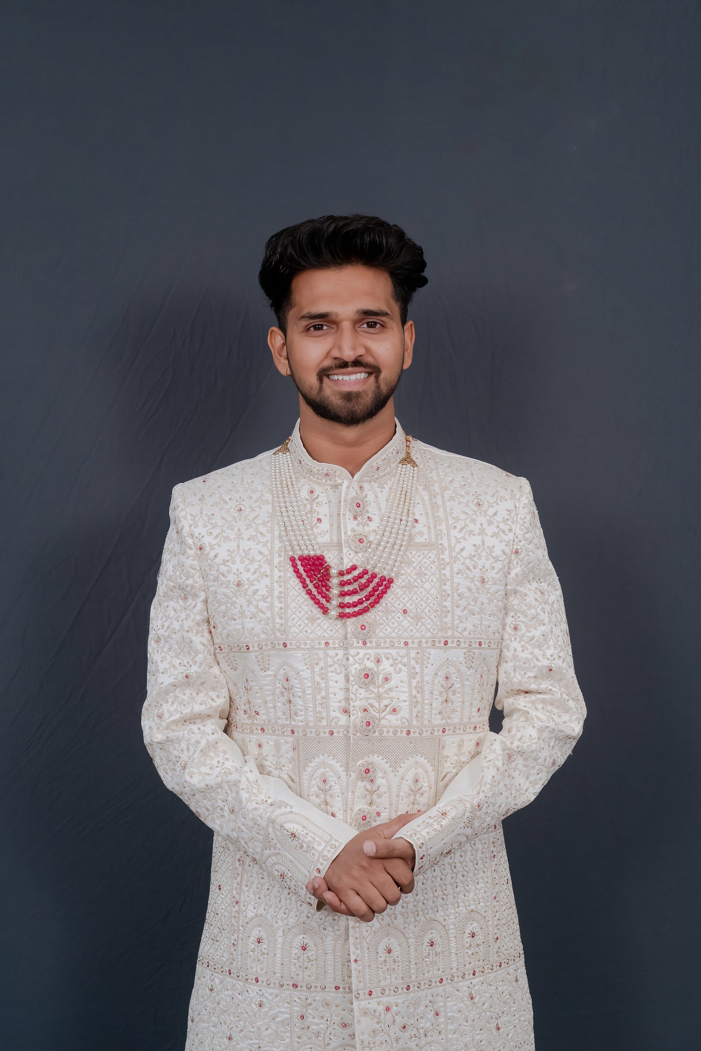 Embroidered Sherwani with Intricate Detailing