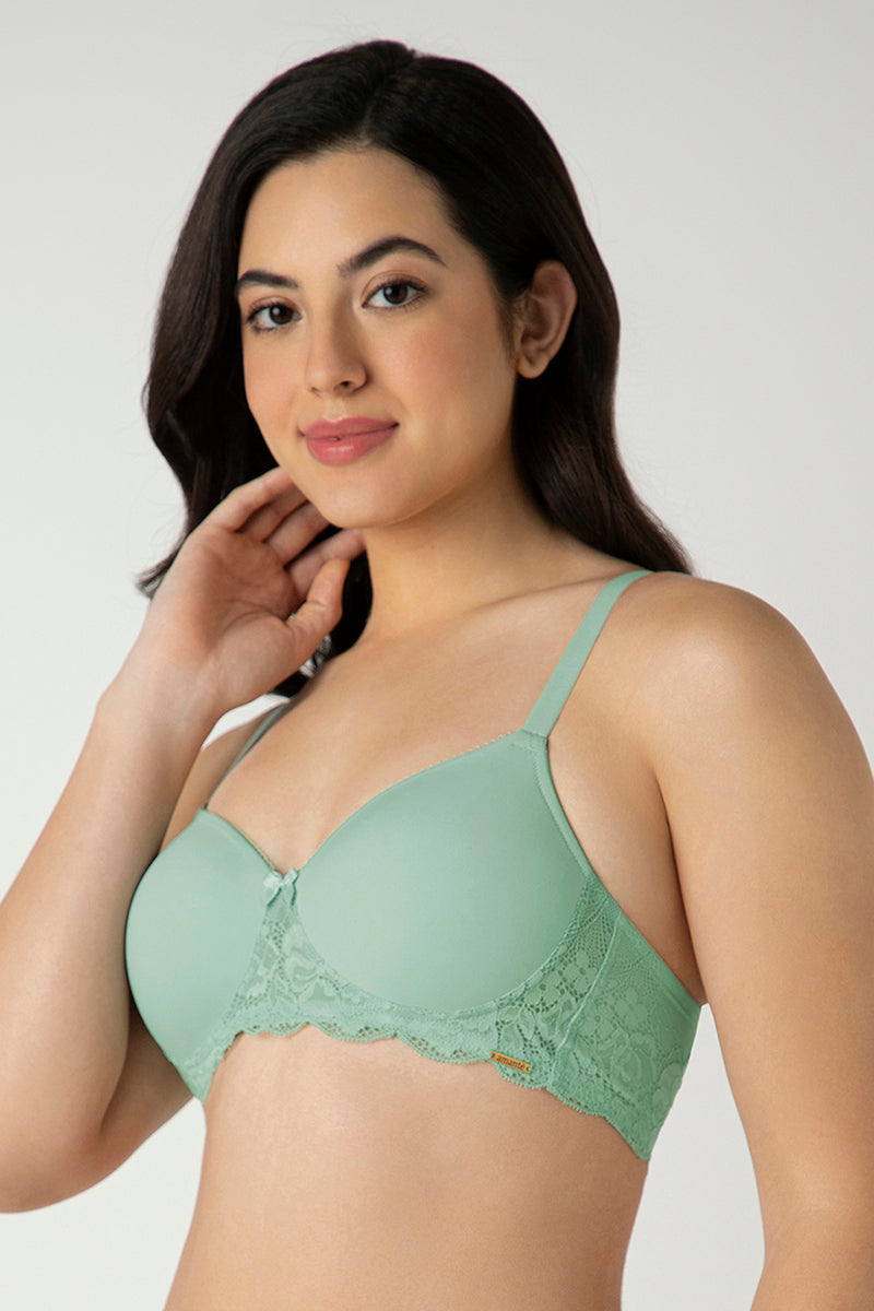 Lace Elegance Padded Non-Wired Bra by AMANTE