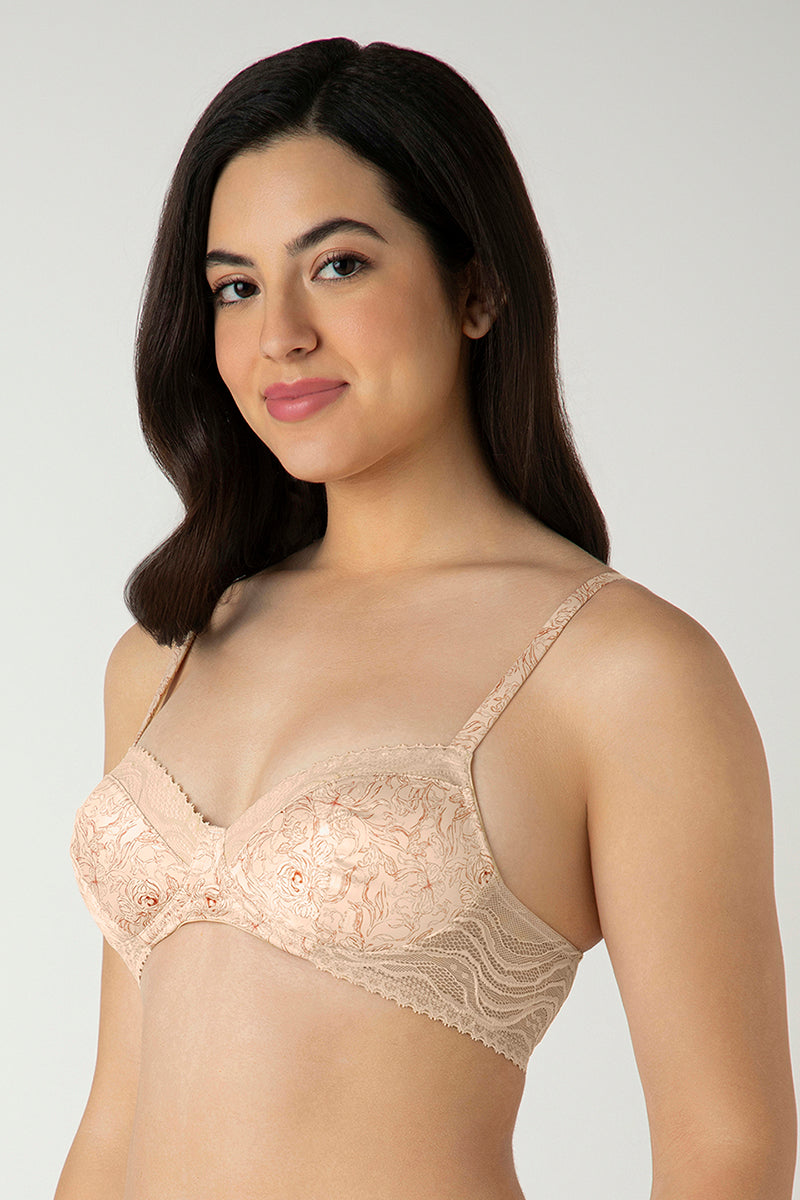 AMANTE Demure Padded Non-Wired Demi Bra
