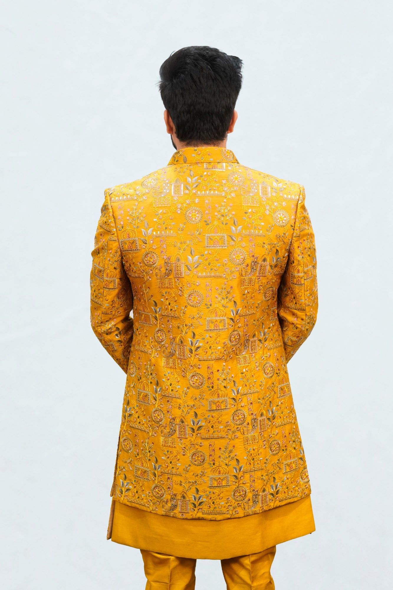 Mustard Yellow Indo Western 3 piece