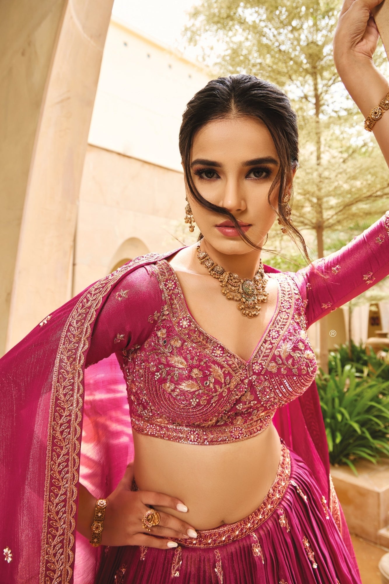 Carrot Pink Lehenga Choli