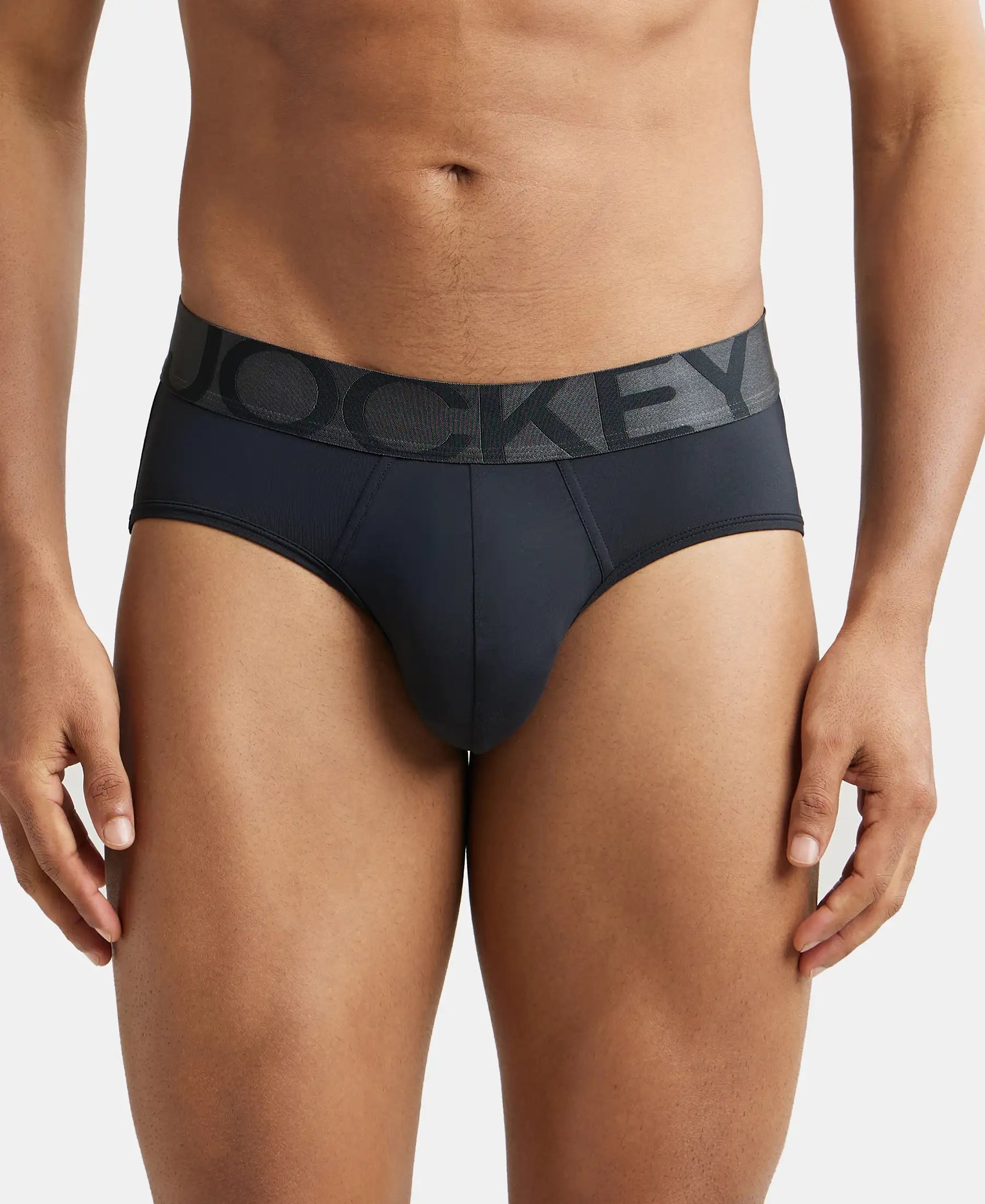 Tactel Microfiber Elastane Stretch Solid Brief with Moisture Move Properties