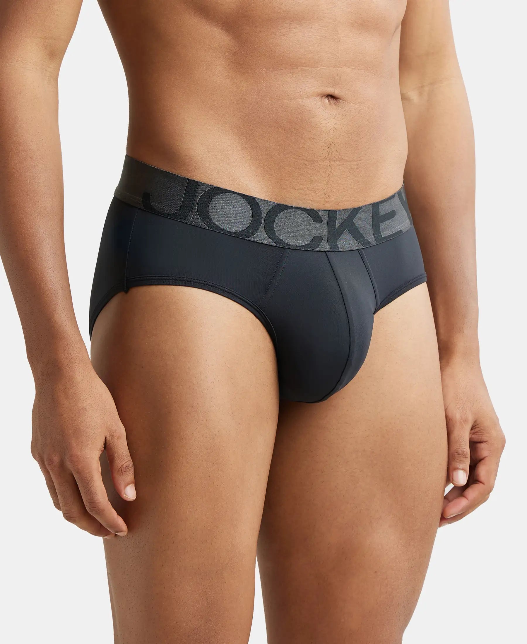 Tactel Microfiber Elastane Stretch Solid Brief with Moisture Move Properties