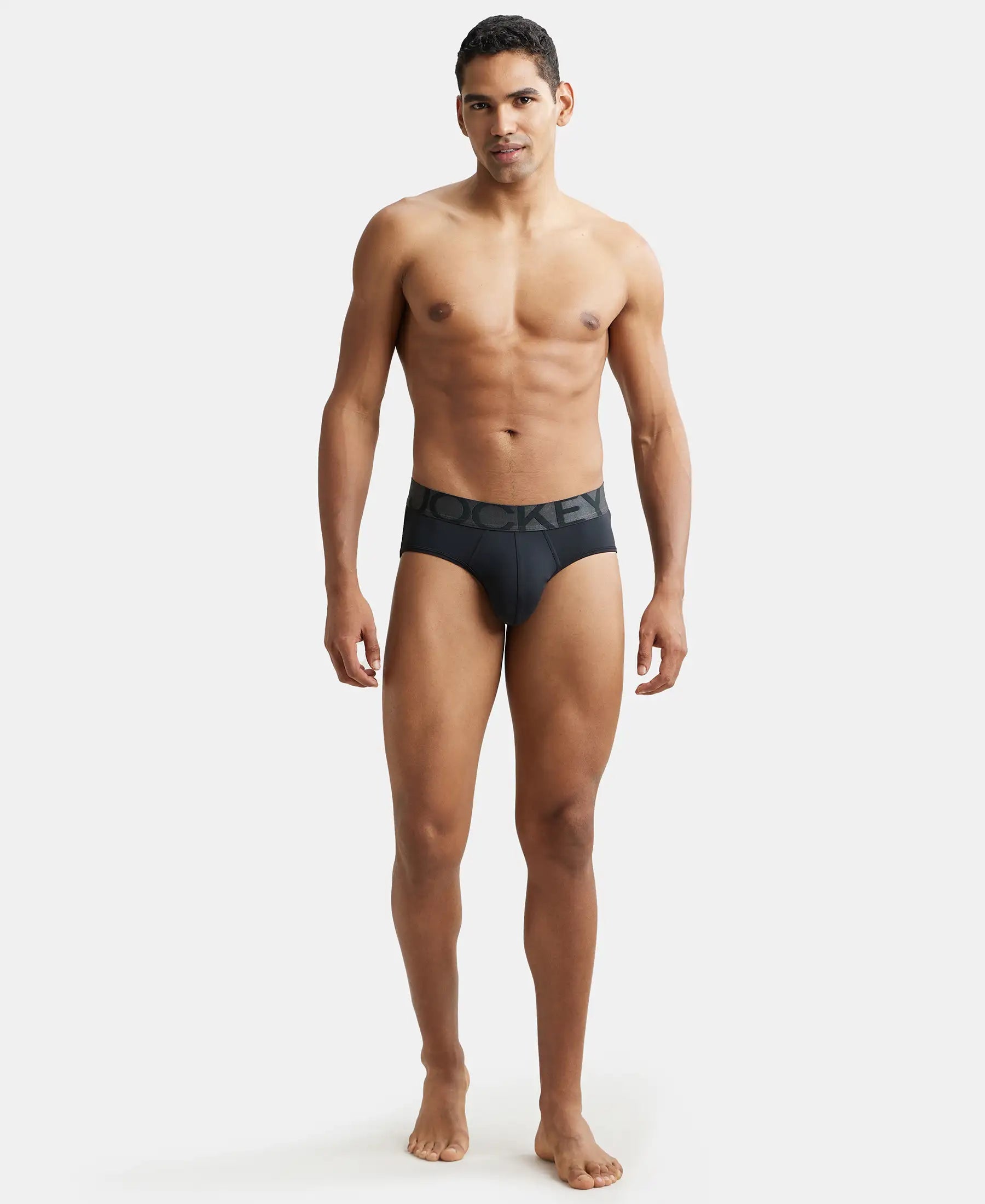 Tactel Microfiber Elastane Stretch Solid Brief with Moisture Move Properties