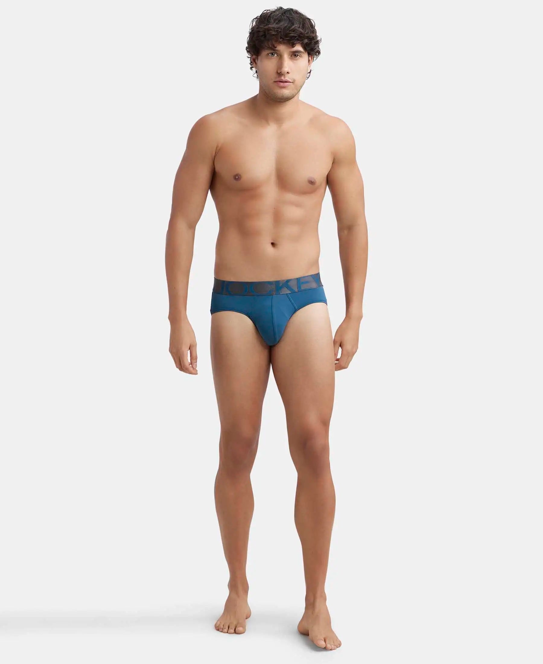 Tactel Microfiber Elastane Stretch Solid Brief with Moisture Move Properties