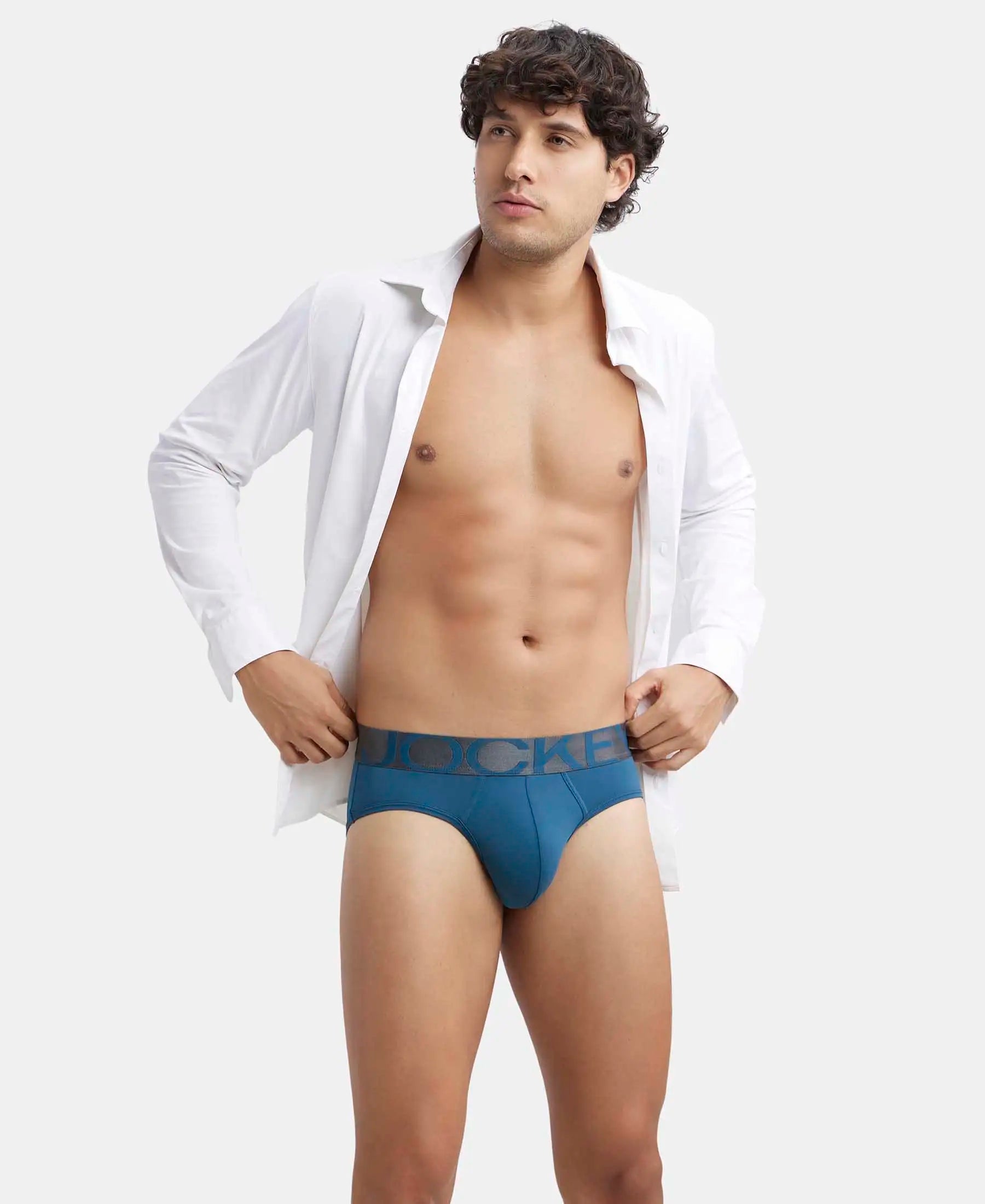 Tactel Microfiber Elastane Stretch Solid Brief with Moisture Move Properties