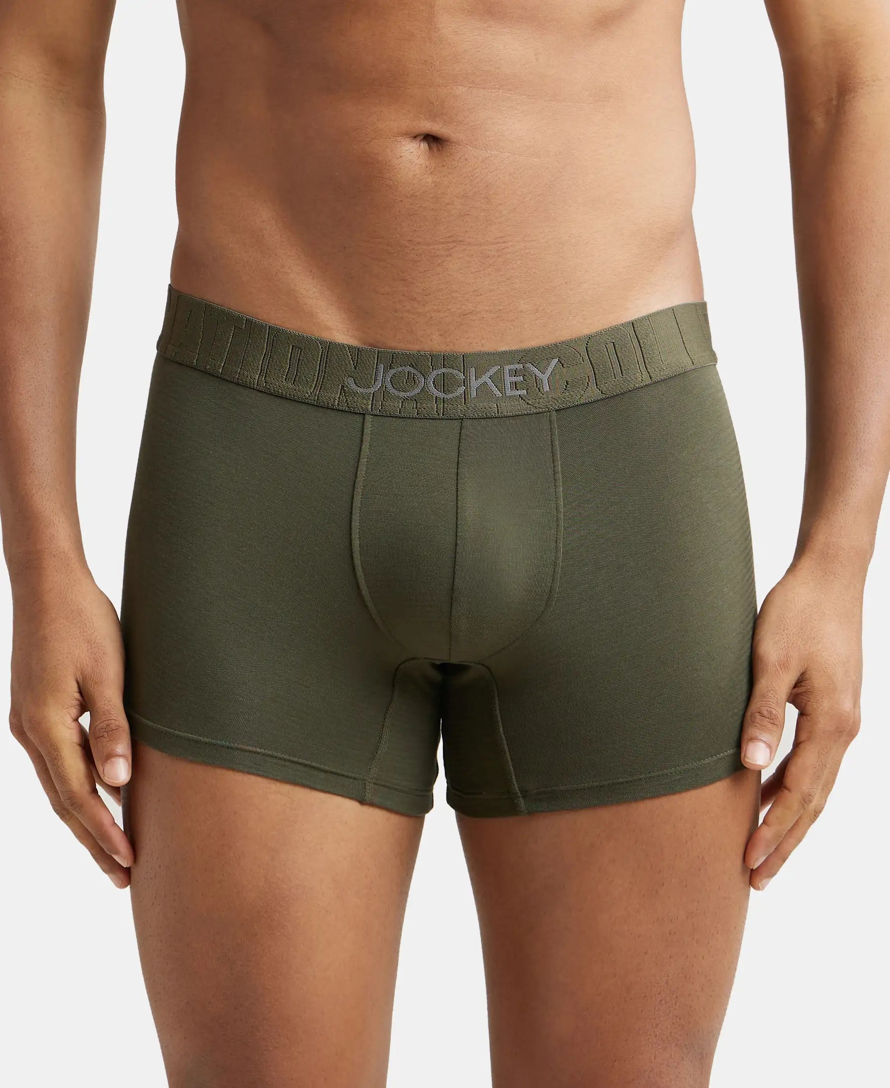 Supima Cotton Elastane Solid Trunk with Ultrasoft Waistband-IC32