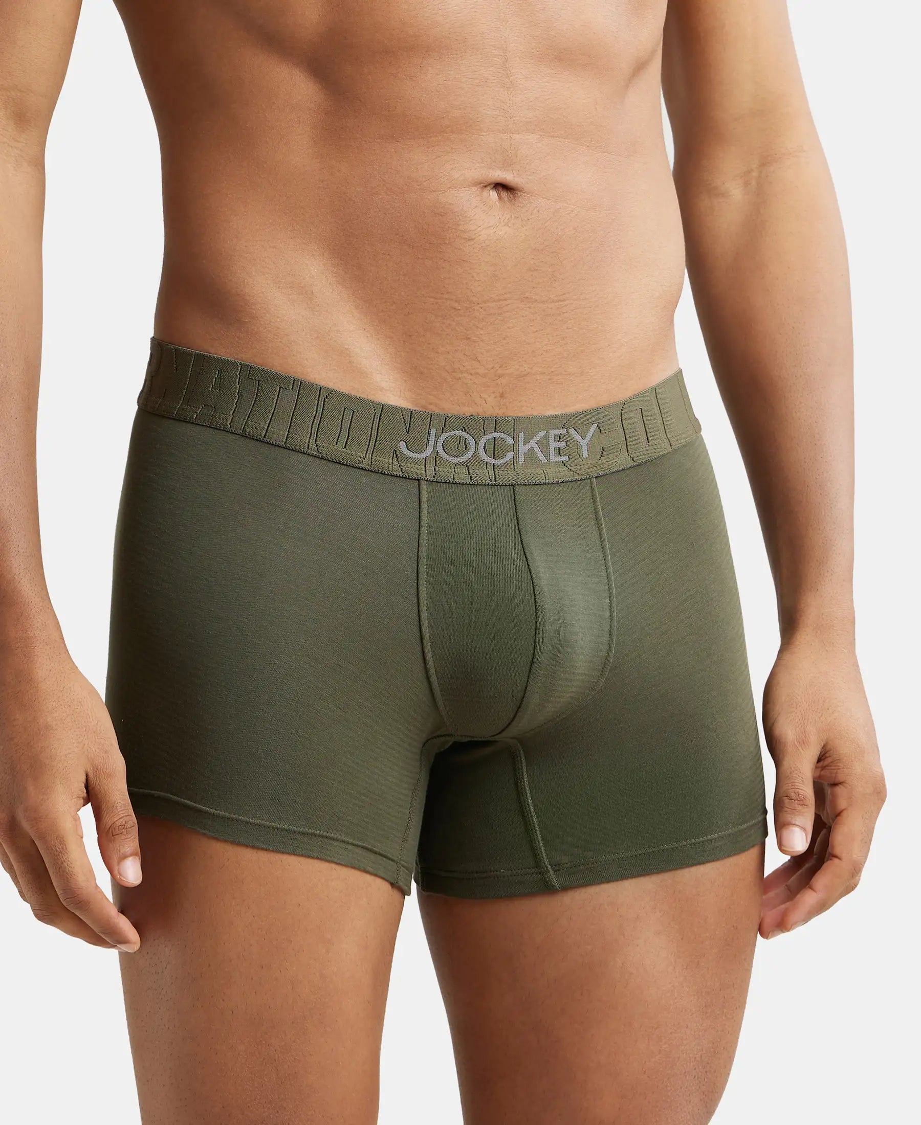 Supima Cotton Elastane Solid Trunk with Ultrasoft Waistband-IC32