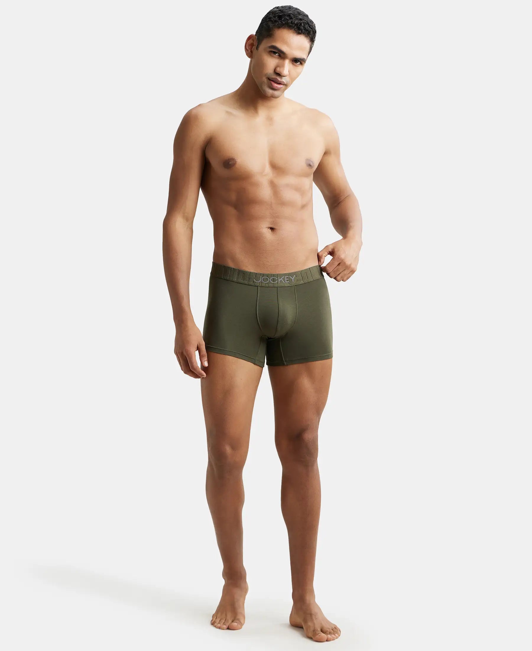 Supima Cotton Elastane Solid Trunk with Ultrasoft Waistband-IC32