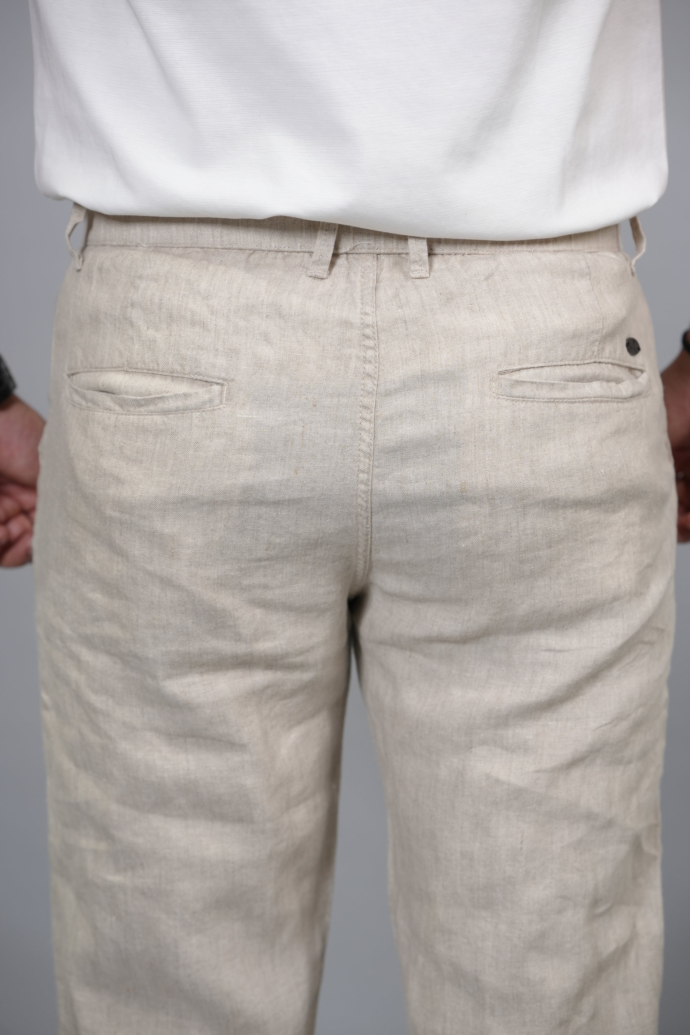 Cream Linen Bottoms