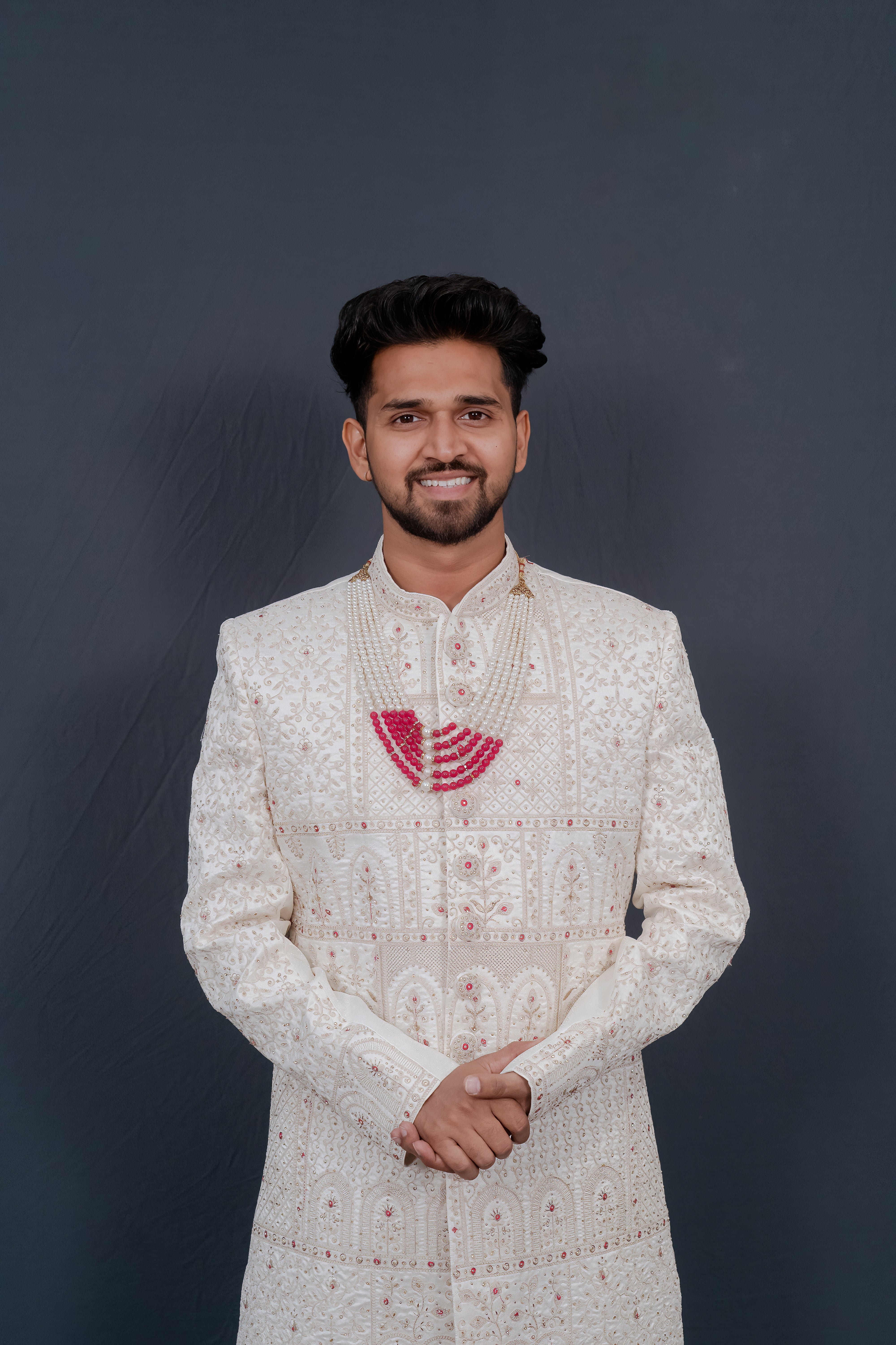 Embroidered Sherwani with Intricate Detailing