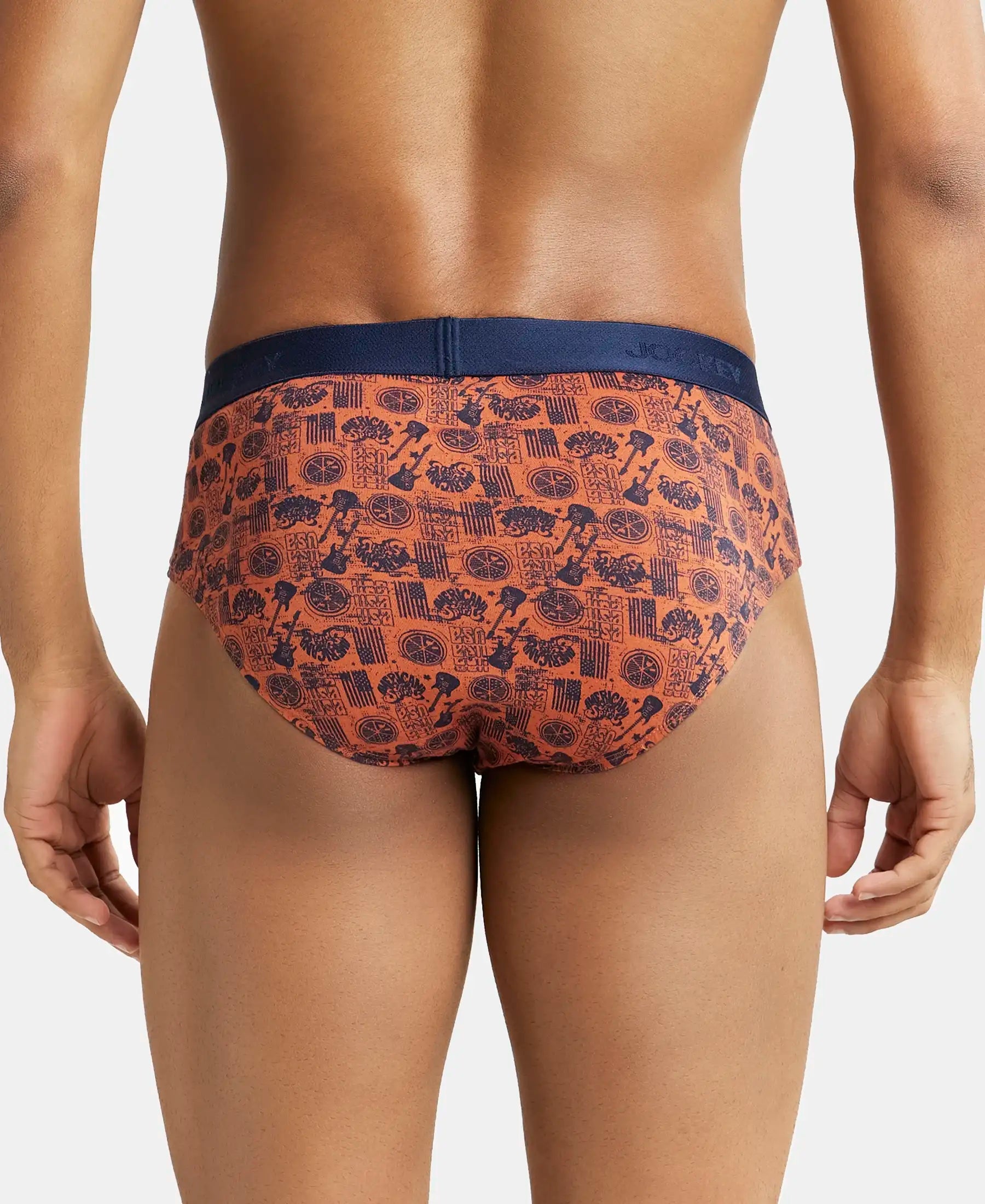 Super Combed Cotton Printed Brief with Ultrasoft Waistband-US52