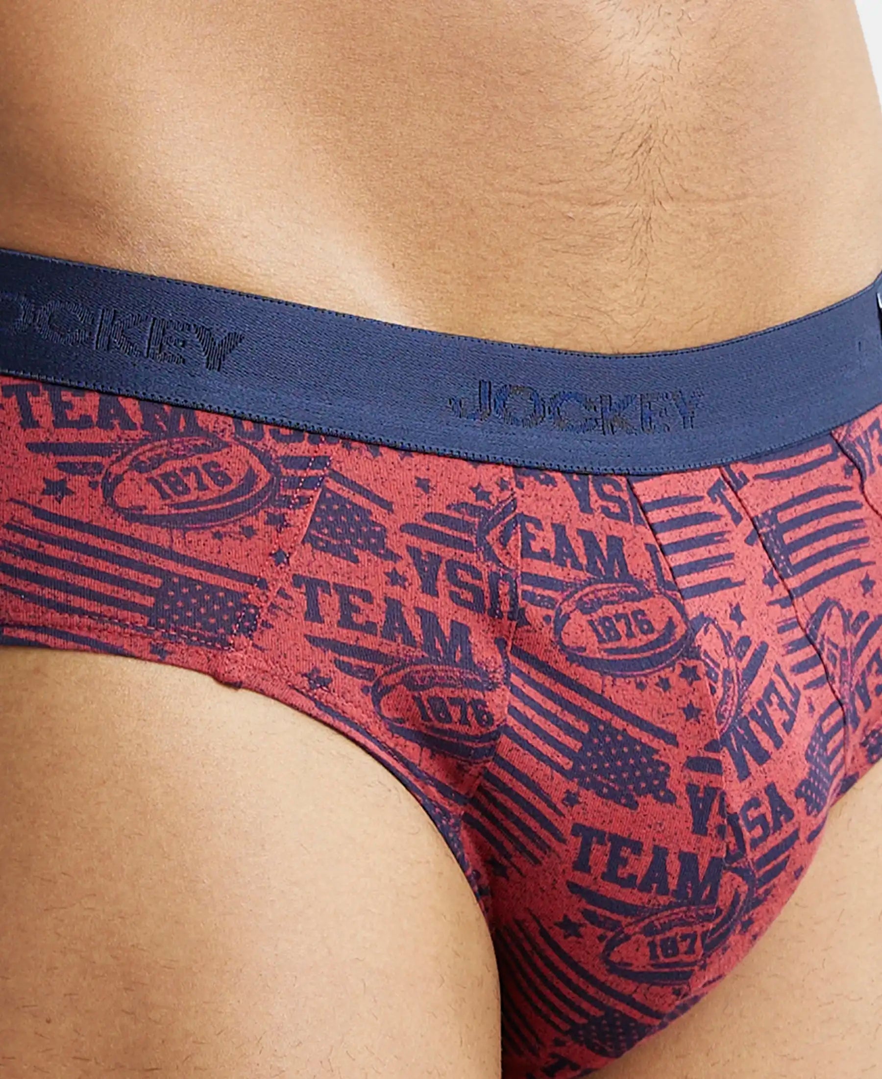 Super Combed Cotton Printed Brief with Ultrasoft Waistband-US52