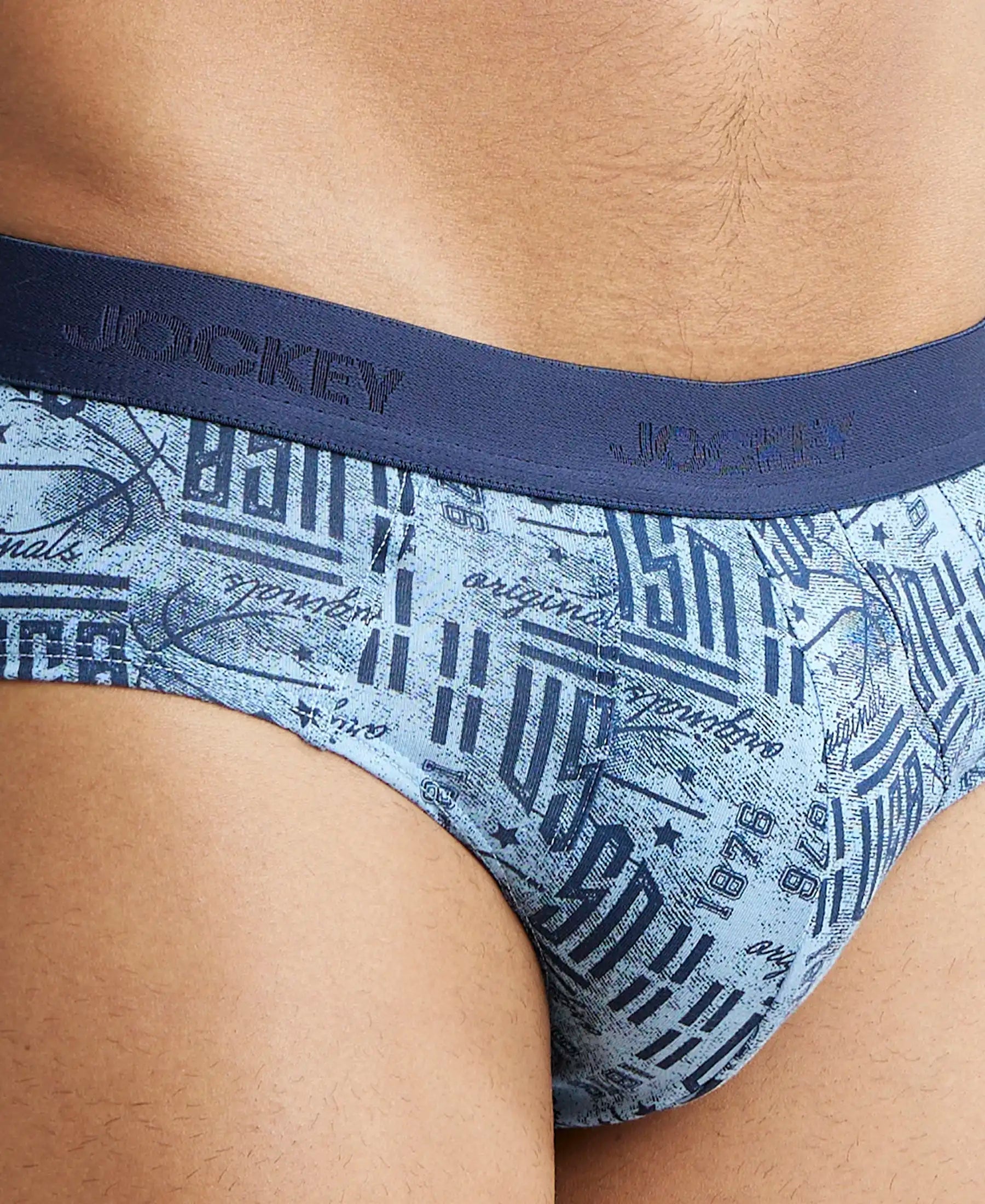 Super Combed Cotton Printed Brief with Ultrasoft Waistband-US52