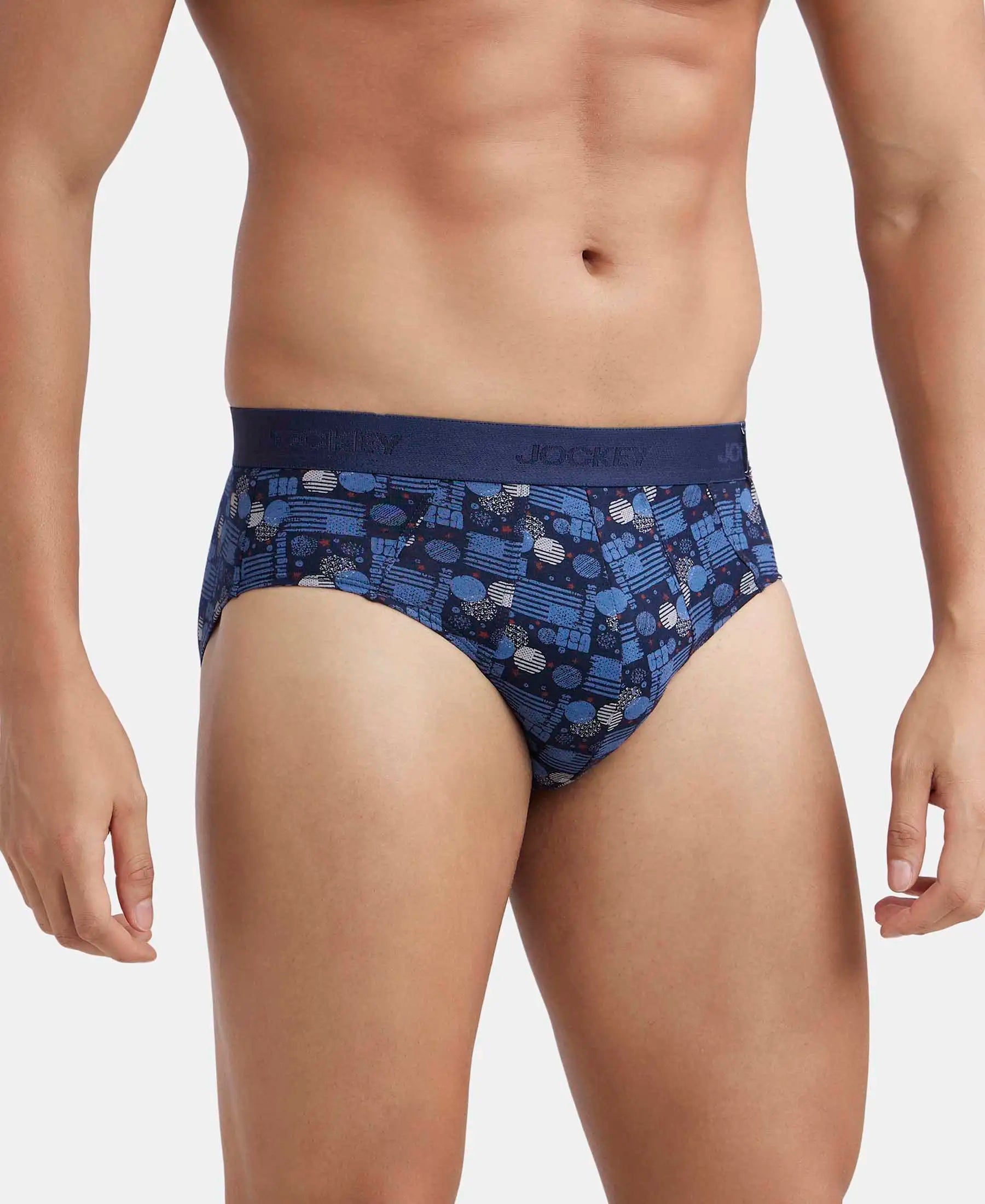 Super Combed Cotton Printed Brief with Ultrasoft Waistband-US52