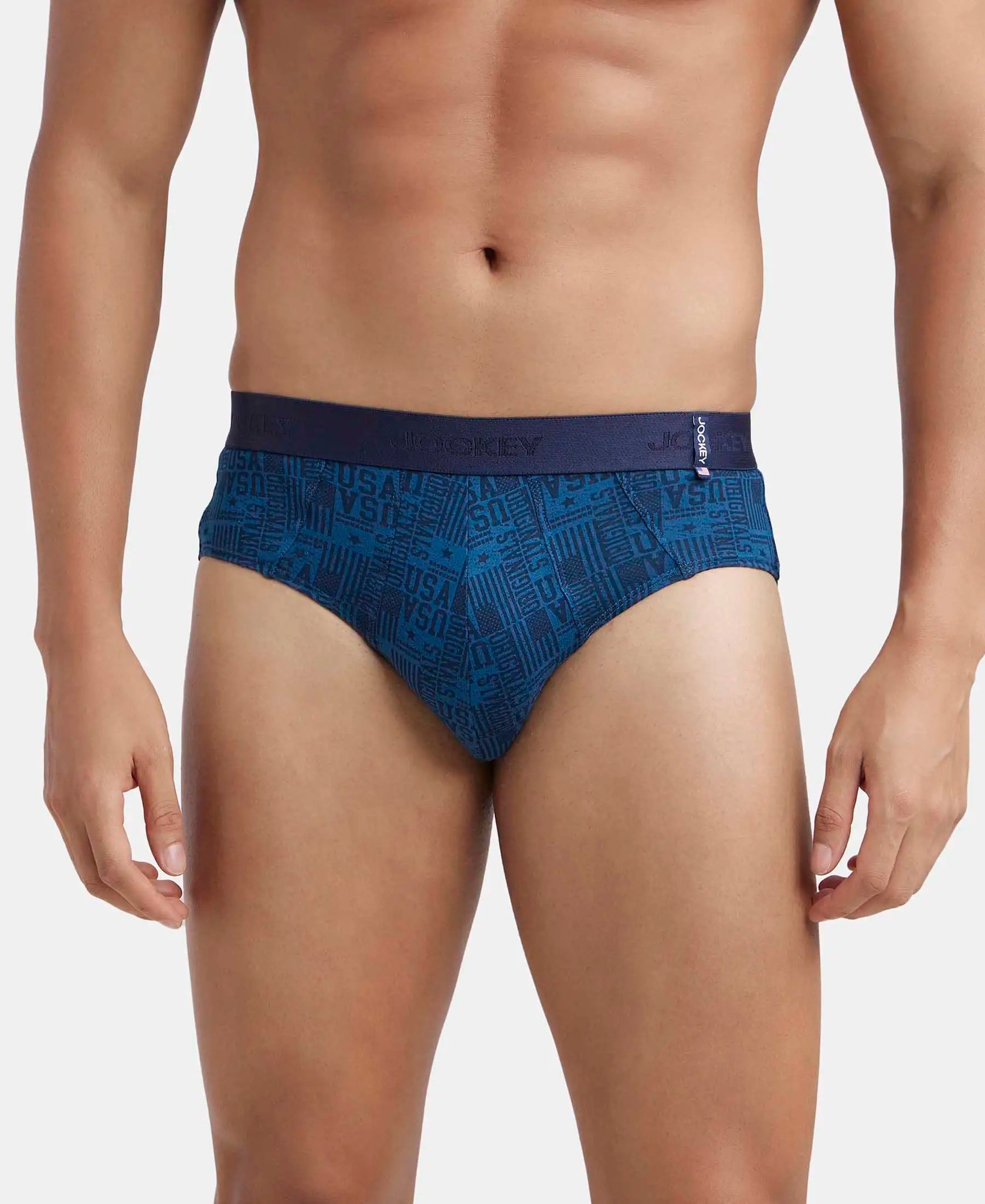 Super Combed Cotton Printed Brief with Ultrasoft Waistband-US52