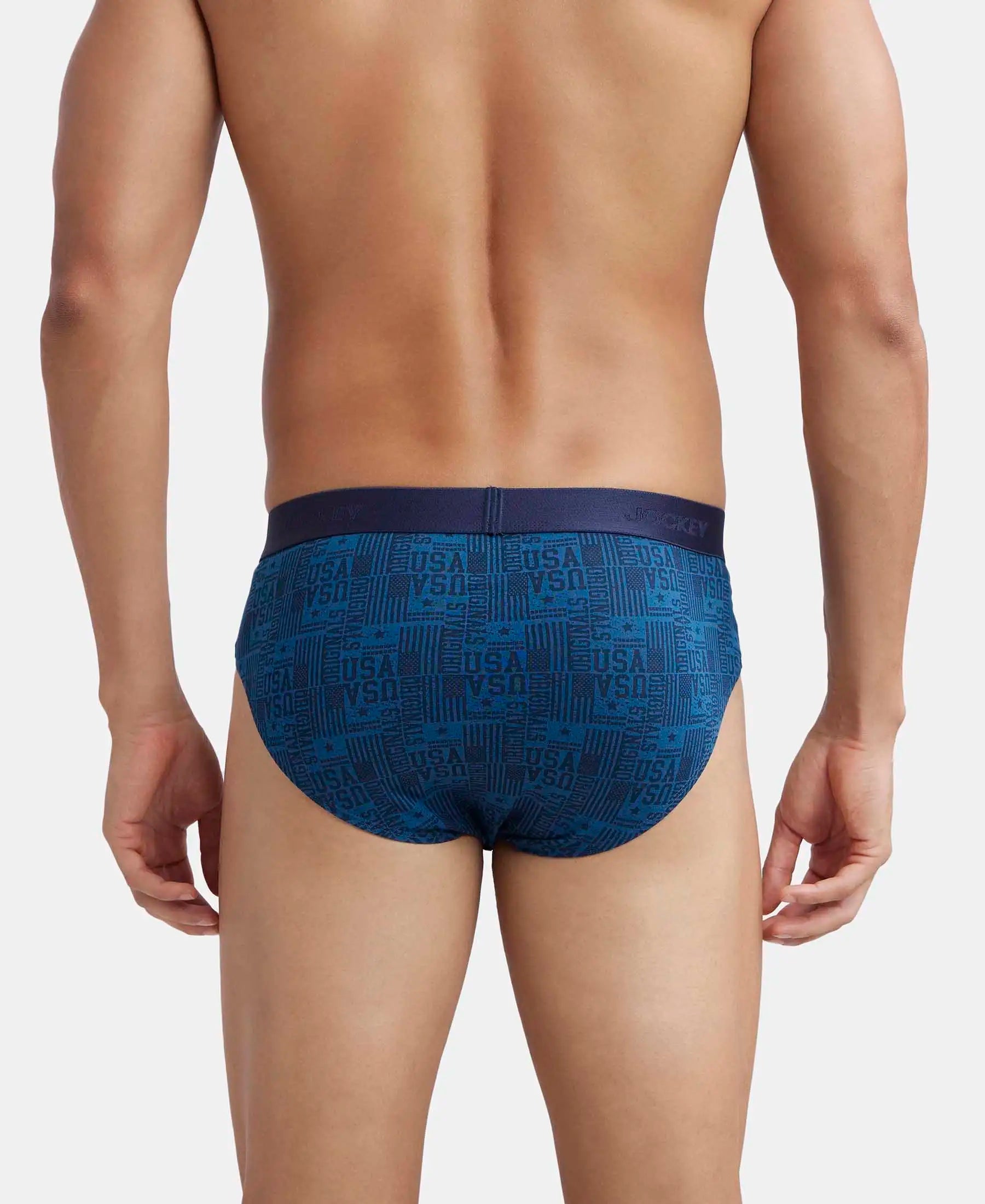 Super Combed Cotton Printed Brief with Ultrasoft Waistband-US52