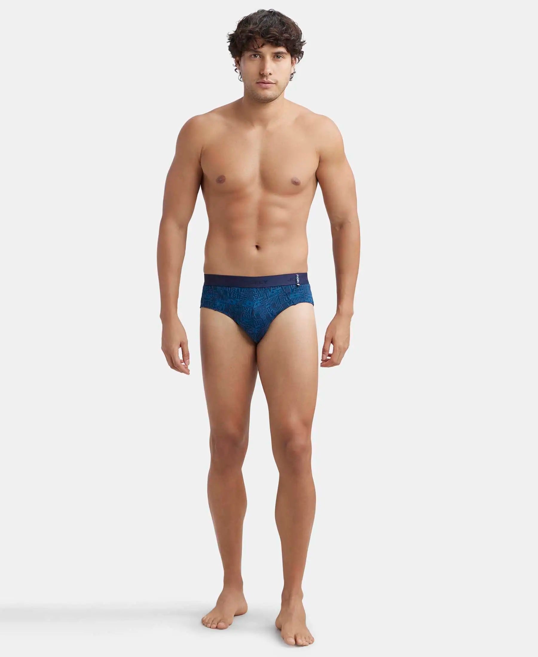 Super Combed Cotton Printed Brief with Ultrasoft Waistband-US52
