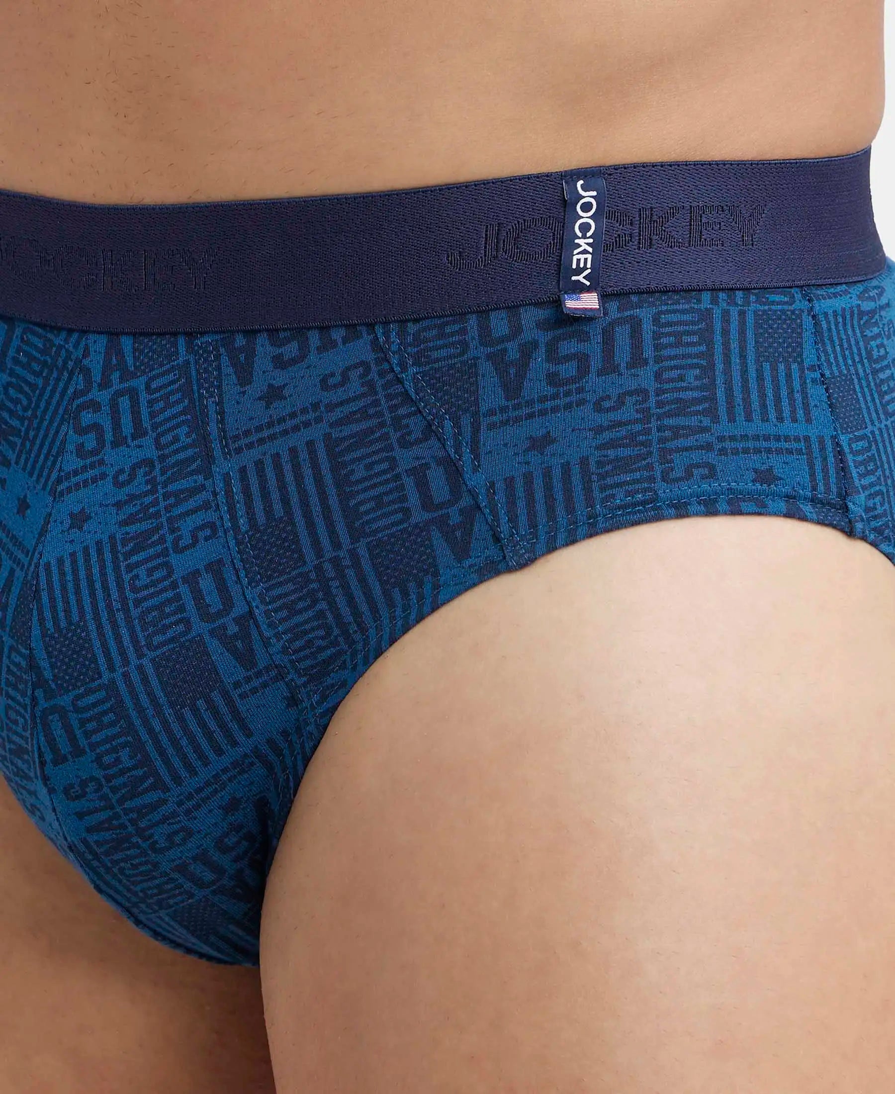 Super Combed Cotton Printed Brief with Ultrasoft Waistband-US52